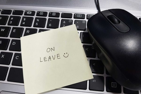 On leave sticky note